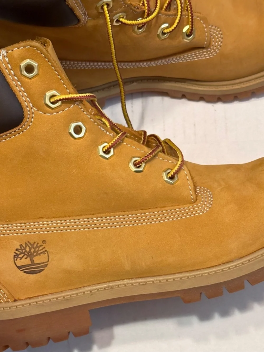 Timberland Premium 6-inch waterproof boots feature iconic wheat nubuck leather a